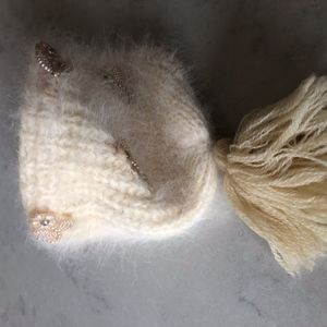 VINTAGE 1950s GIRLS ANGORA HAT HEADBAND